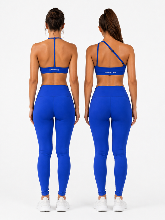 Set Home 1 Leggings + 2 Tops Blue