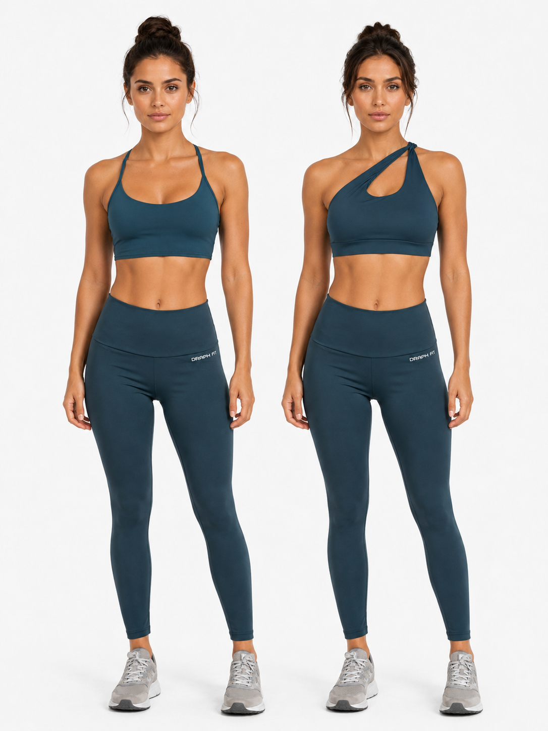 Set Home 1 Leggings + 2 Tops Green Oil