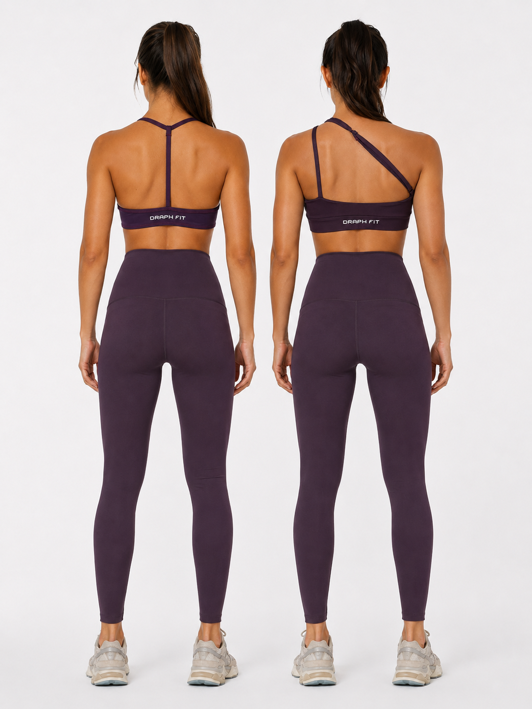 Set Home 1 Leggings + 2 Tops Purple