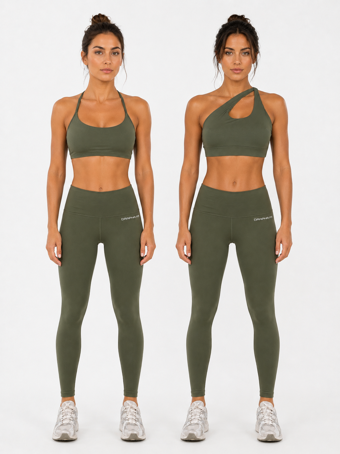 Set Home 1 Leggings + 2 Tops Green