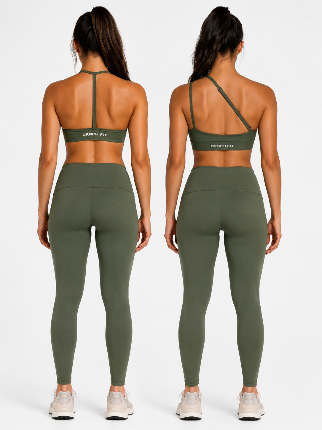 Set Home 1 Leggings + 2 Tops Green