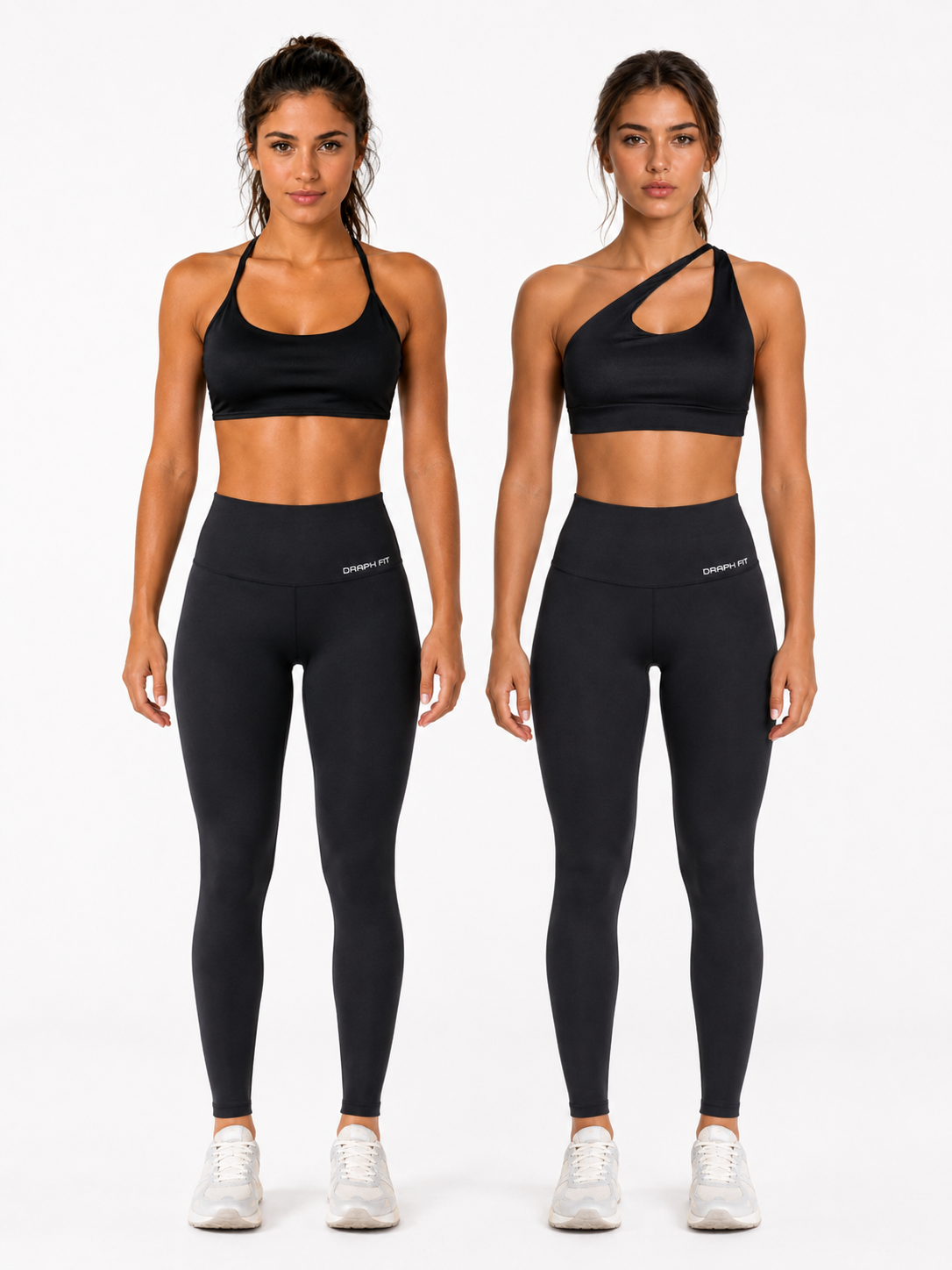 Set Home 1 Leggings + 2 Tops Black