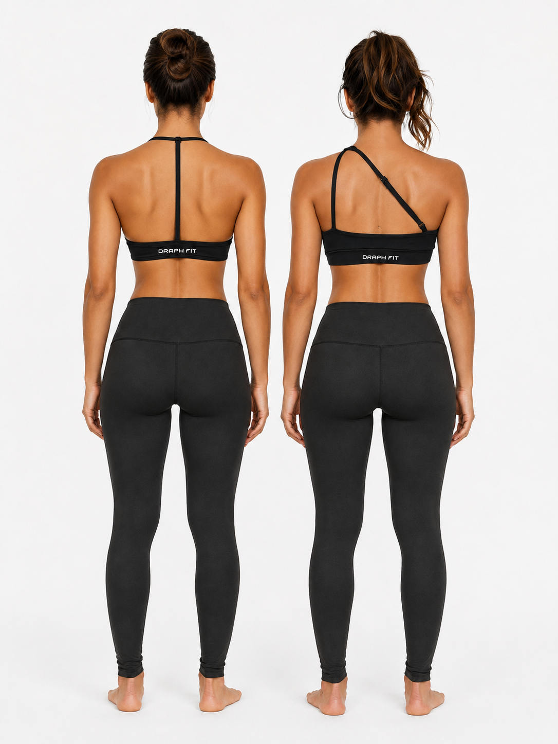 Set Home 1 Leggings + 2 Tops Black