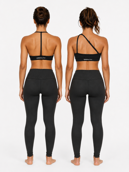 Set Home 1 Leggings + 2 Tops Black
