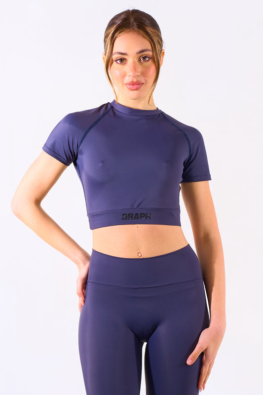 Micro Maglia Curl Blu Violato